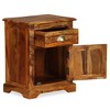 vidaXL Bedside Cabinet 2 pcs 15.7 in.x11.8 in.x19.7 in. Solid Sheesham Wood - 3 of 4