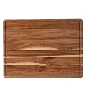 Orieon Extra Large Acacia Wood Cutting Board, 1.2" Thick Butcher Block with Juice Groove & Handles for Kitchen. - 1 of 4