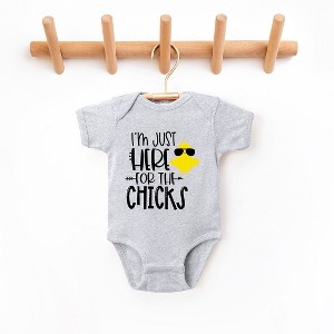 The Juniper Shop I'm Just Here For The Chicks Baby Bodysuit - 1 of 2