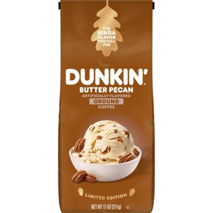 Dunkin' Butter Pecan Flavored Medium Roast Ground Coffee - 11oz - 1 of 4