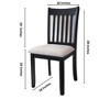 NicBex Dining Chair Set of 2 Modern Leather Kitchen Armless Accent Chair with Wood Legs for Dining Room,Black - 3 of 4