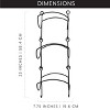 AuldHome Design Wall Mounted Wine Rack; Black Wrought Iron Storage Organizer for Bottles or Towels - 2 of 4