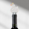 Unique Bargains Swan with Crown (Eyes Closed) Aluminum Alloy TPE White Black Silver Tone 1 Pc - 2 of 3