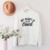 Simply Sage Market Women's Graphic Sweatshirt My Heart Is On The Court - 3 of 4