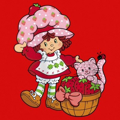 Strawberry Shortcake Girl's Strawberry Shortcake Custard in The Berry Basket T-Shirt - Red - Large — фото 2