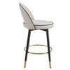 DOMETOUR 360° Rotatable Bar Chair Modern PU Comfortable Upholstered Bar Chair with Metal Legs for Dining Room Kitchen Terrace - 4 of 4