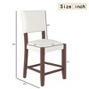 DSVIMOY Counter and Bar Stool Set of 4 Mid Century Modern Linen Upholstered Design for Dining or Kitchen Island, Off-White, 43"*23.25"*18.5" - 3 of 4