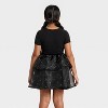 Girls' Wednesday Addams Tulle Character Dress - Black/White - 3 of 4
