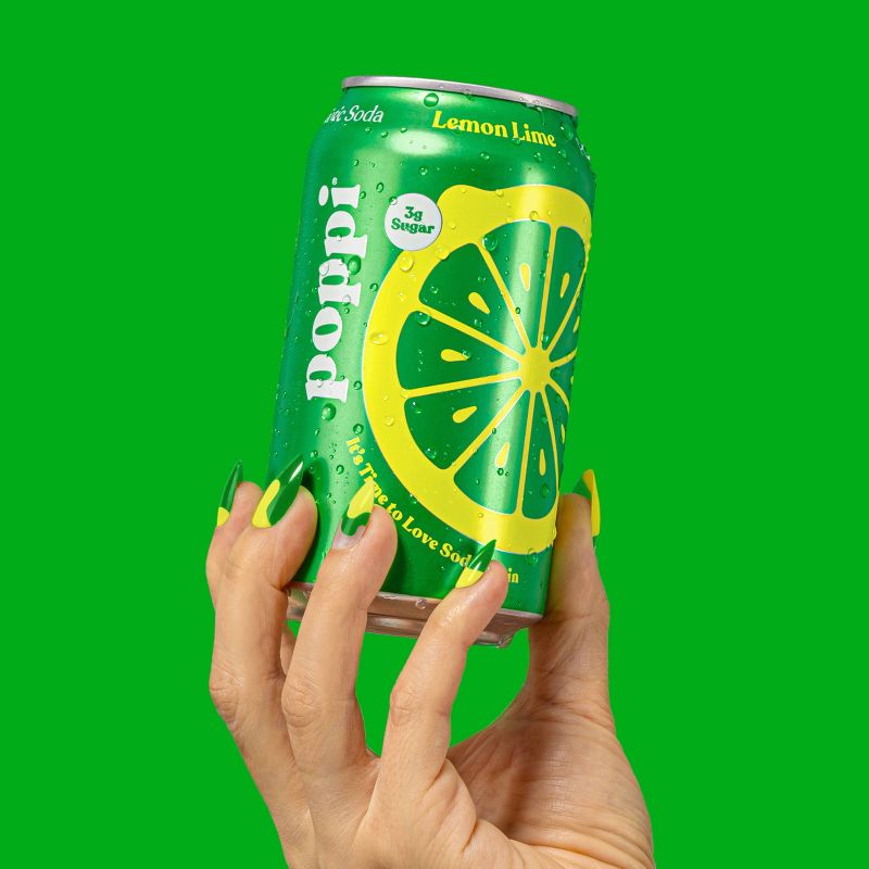 Poppi Lemon Lime Prebiotic Soda - 4pk/12 fl oz Cans, 5 of 7