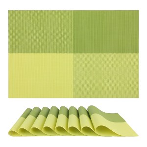 REGALWOVEN Kitchen Dining Table Washable Heat Resistant Wipeable PVC Placemats 8 Pcs - 1 of 4