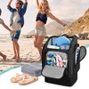 Generic Mesh Beach Backpack with Insulated Cooler Compartment, Wet Dry Separation Beach Bag - 2 of 4