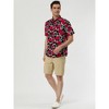 Lars Amadeus Men's Summer Floral Print Short Sleeve Button Down Beach Hawaiian Casual Shirt - 4 of 4