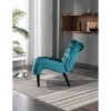 Syemin Accent Chairs Modern Velvet Armless Living Room Chair with Solid Wood Legs, Comfy Sitting Chair for Bedroom, Green, 22.83"*30.71"*33.86" - 4 of 4