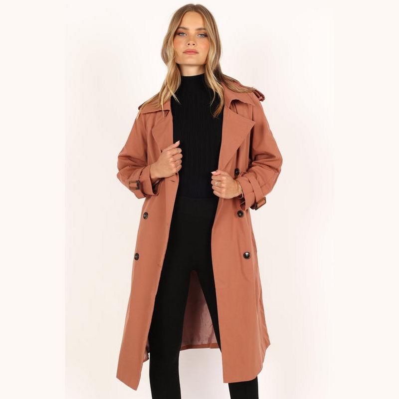 Petal and Pup Womens Trina Button Front Trench Coat, 2 of 6