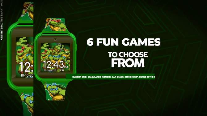 Boys&#39; Teenage Mutant Ninja Turtles Interactive Watch - Green, 5 of 7, play video