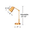 360 Lighting Industrial Modern Desk Lamp with USB and AC Power Outlet 23.5" High Antique Brass Metal for Living Room Bedroom House Bedside - 4 of 4