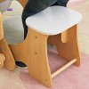 KidKraft Arches Expandable Kids' Table with Bench Set: Rectangle Table, Natural Wood and White - 3 of 4