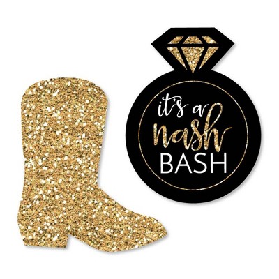 Big Dot of Happiness Nash Bash - DIY Shaped Nashville Bachelorette Party Cut-Outs - 24 Count