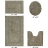 Lux Premium 100% Cotton Tufted Solid Reversible 4 Piece Bath Rug Set – Ultra-Soft, Water-Absorbent, Durable, Machine Washable Bathroom Rug - 2 of 4