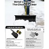 Heavy-Duty Steel Snow Plow, 5-Height Adjustable Handle & All-Terrain Wheels, Adjustable Angle Blade, on Driveways, Sidewalks, and Yards - 4 of 4