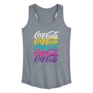 Women's - Coca-Cola - 90's Retro Logo Stacked Graphic Racerback Tank - 1 of 4