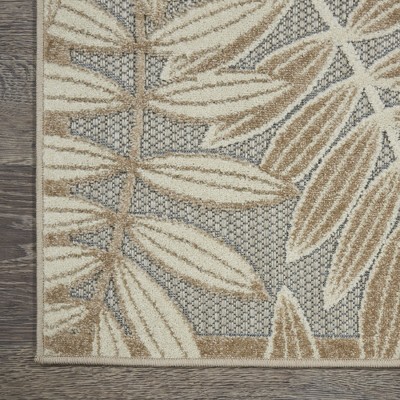 Reversible Natural Synthetic 10' x 14' Easy-Care Area Rug