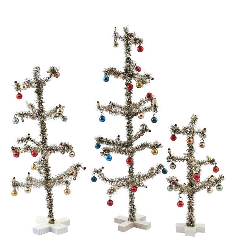 Cody Foster Victorian Tinsel Tree's Silver  -  Decorative Figurines, 3 of 4