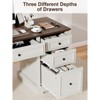 Dyonery 60" Farmhouse Executive Office Desk with Drawers and File Cabinet, Embossed Texture Wood Home Office Desk,Black/Brown/White and brown - 2 of 4