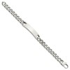 Black Bow Jewelry Men's Stainless Steel 10mm Polished Curb Link I.D. Bracelet, 8.5 Inch - 2 of 4