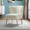 Quentin Velvet Accent Side Chair with Golden Metal Base | Karat Home - 2 of 4