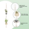 Unique Bargains Handmade Cotton Rope Hanging Basket Holder 65 Inch White 2-Pack - 2 of 4