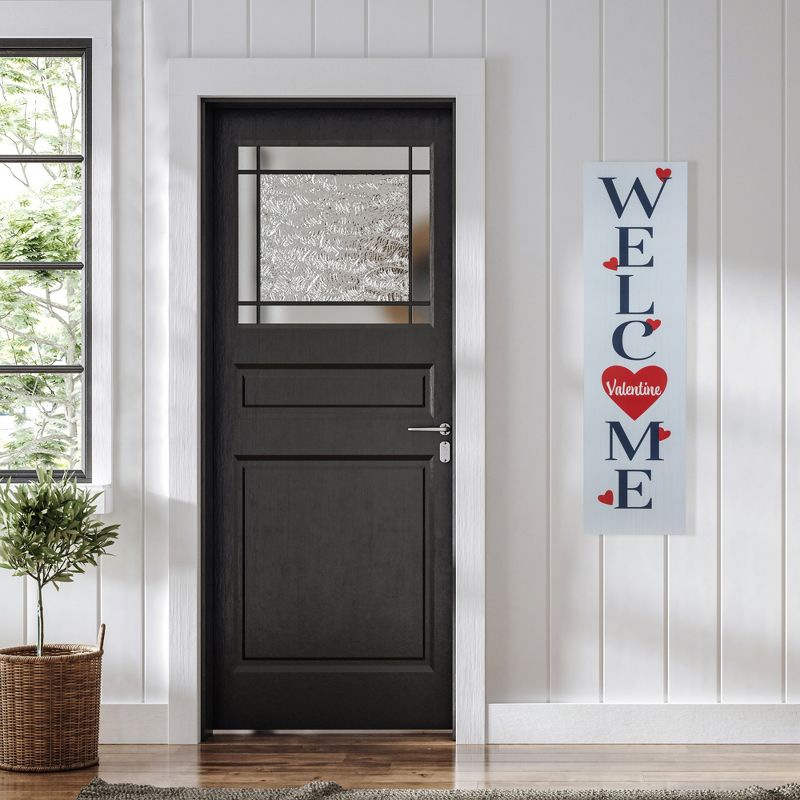 Northlight 38" Welcome Valentine's Day Wooden Porch Board Sign Decoration, 2 of 7