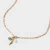 14K Gold Dipped Amazonite Pearl Fish Charm Necklace - A New Day™ Gold - 4 of 4