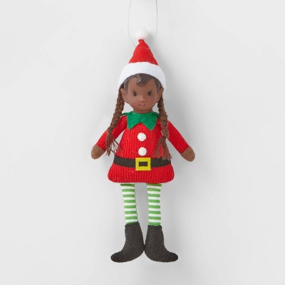 Elf Child with Braids Christmas Tree Ornament - Wondershop™