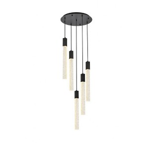 Elegant Lighting Weston 5 - Light Pendant in  Black - 1 of 4