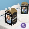 Big Dot of Happiness Happy Retirement Photo Holder Centerpieces, 4x6 Picture Display Box, Black & Gold Table Decoration for Officially Retired, 8 Ct - 2 of 4