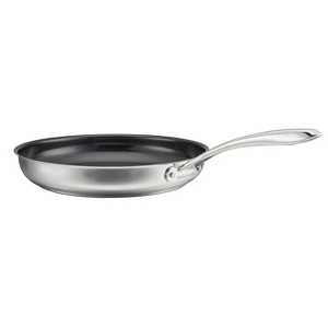 Cuisinart 12" Classic Stainless Ceramic Nonstick Skillet: Dishwasher-Safe, Stay-Cool Handle, Even-Heating, Silver - 1 of 3