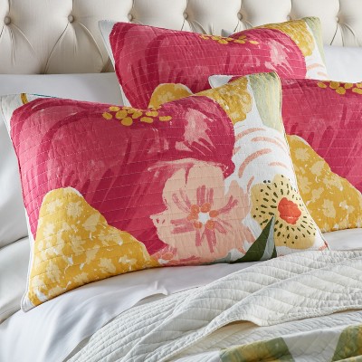 Grandiflora Multicolor Cotton Twin Quilt and Sham Set
