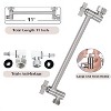 ONWITH Brushed nickel 10" Square Rainfall & High Pressure Stainless Steel Bath Shower head - 4 of 4