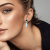 EVERLY JEWELRY | Yellow Plated Sterling Silver 35 1/3 CT TGW Aquamarine London Blue Topaz  White Topaz Earrings - 4 of 4