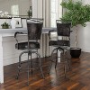 Hillsdale Furniture Bridgetown Metal Bar Height Swivel Stool Pewter: Upholstered, Armrests - 4 of 4