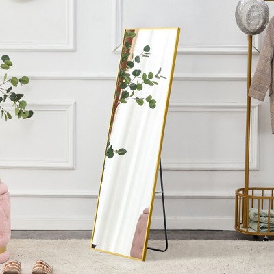 ALEXOUN Full Length Large Floor Mirror with Aluminium Frame for Door Bedroom Bathroom Living Room