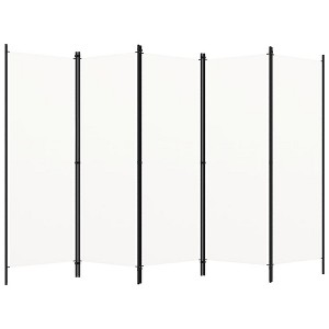 vidaXL 5-Panel Room Divider White 98.4"x70.9" - 1 of 4