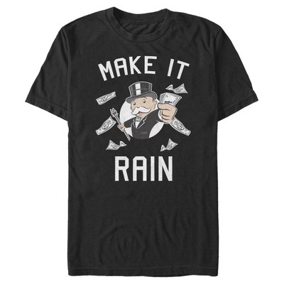 Men's Monopoly Make It Rain Pennybags T-shirt - Black - Large : Target