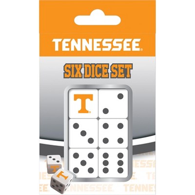 MasterPieces Officially Licensed NCAA Tennessee Volunteers - 6 Piece D6 Gaming Dice Set Ages 6 and Up