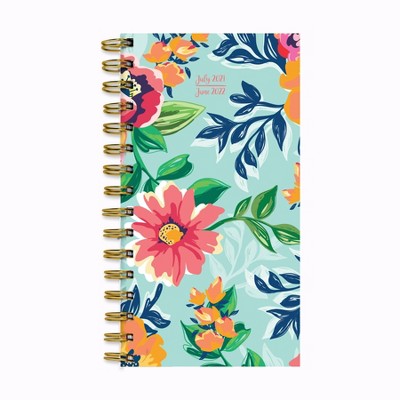 2021-22 Academic Planner 3.5" x 6" Falling Florals Small Daily/Weekly/Monthly - The Time Factory