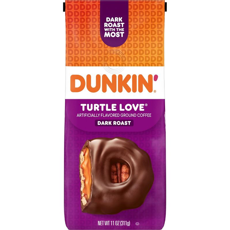 Dunkin Turtle Love Dark Roast Coffee - 11oz, 1 of 8