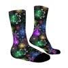 Christmas Snowflakes Women Printed Crew Socks Funny Funky Socks Soft Polyester Novelty Gifts for Artists Men - 3 of 4
