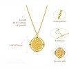 14K Gold Birth Flower Necklace - Rotating Birthstone Pendant, Personalized Birthday/Mother's Day Jewelry Gift (12 Months) - 3 of 4