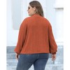 Coolmee Womens Plus Size Long Sleeve Tops Lightweight Turtleneck Sweaters Casual Loose Fit Shirts Tunic Tops - 3 of 4